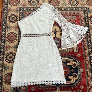 Lady Black Tie White Dress XS